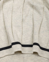 Drongo White Melange Knitted Cotton Polo T-Shirt