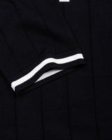 Drongo Black Knitted Cotton Polo T-Shirt