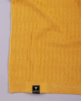 Conure Mustard Yellow Knitted Cotton Polo T-Shirt