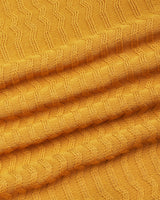 Conure Mustard Yellow Knitted Cotton Polo T-Shirt