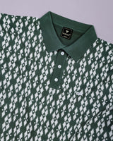 Costa Pistachio Green Knitted Cotton Polo T-Shirt