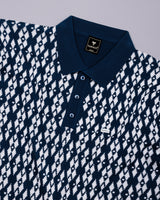 Costa Blue Knitted Cotton Polo T-Shirt