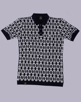 Costa Black Knitted Cotton Polo T-Shirt