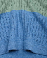 Tundra Blue Multicolor Stripe Knitted Cotton T-Shirt