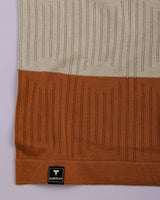 Tundra Brown Multicolor Stripe Knitted Cotton T-Shirt