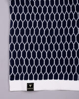 Walrus Blue Knitted Cotton Polo T-Shirt