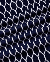 Walrus Blue Knitted Cotton Polo T-Shirt