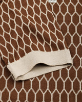 Walrus Brown Knitted Cotton Polo T-Shirt