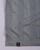 Hamilton Gray Melange Knitted Cotton Full Sleeves T-Shirt