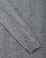Hamilton Gray Melange Knitted Cotton Full Sleeves T-Shirt