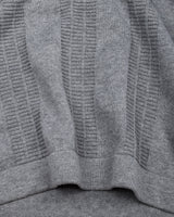 Hamilton Gray Melange Knitted Cotton Full Sleeves T-Shirt