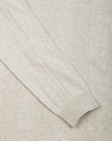 Hamilton White Melange Knitted Cotton Full Sleeves T-Shirt