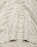 Hamilton White Melange Knitted Cotton Full Sleeves T-Shirt