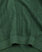 Hamilton Green Melange Knitted Cotton Full Sleeves T-Shirt