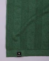 Hamilton Green Melange Knitted Cotton Full Sleeves T-Shirt