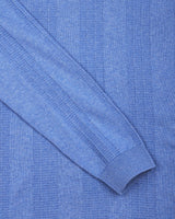 Hamilton SkyBlue Melange Knitted Cotton Full Sleeves T-Shirt