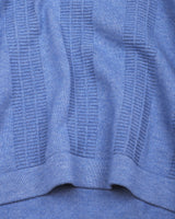 Hamilton SkyBlue Melange Knitted Cotton Full Sleeves T-Shirt