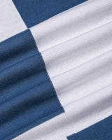 Zynox Blue With White Knitted Cotton Zipper Polo Designer T-Shirt