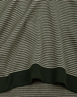 Danver Green Stripe Knitted Cotton T-Shirt