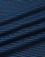 Danver Blue Stripe Knitted Cotton T-Shirt