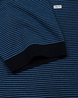 Danver Blue Stripe Knitted Cotton T-Shirt