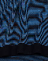 Danver Blue Stripe Knitted Cotton T-Shirt