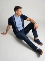 California SkyBlue Knitted Cotton Designer Polo T-Shirt
