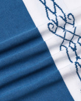 California SteelBlue Knitted Cotton Designer Polo T-Shirt