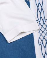 California SteelBlue Knitted Cotton Designer Polo T-Shirt