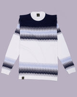 Freezon Blue Knitted Cotton Full Sleeves T-Shirt