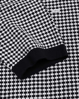 Niron Black With White Knitted Cotton T-Shirt