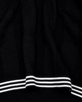 Brelon Black Stripe Knitted Cotton Full Sleeves Zipper Polo T-Shirt