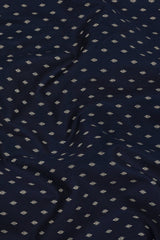 Blue with golden date leaf printed cotton shirt
