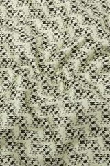 Parmesean yellow with brown printed cotton shirt