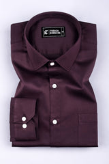 Rainbow wine satin cotton shirt