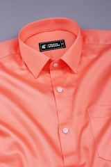 Rainbow orange satin cotton shirt