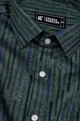 Green Stick Printed Cotton Shirt