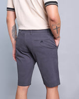 Charcoal Grey Stretch Cotton Shorts