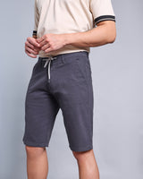 Charcoal Grey Stretch Cotton Shorts