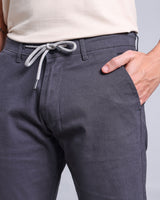 Charcoal Grey Stretch Cotton Shorts