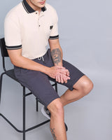 Charcoal Grey Stretch Cotton Shorts