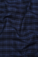Navyblue With Blue Check Cotton Shirt