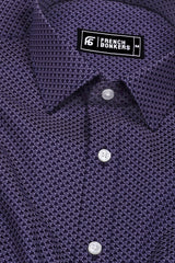 Leon Blue Printed Cotton Shirt