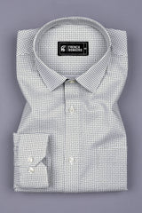 Green With White Printed Premium Cotton Shirt