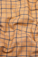 Biscuit Cream With Black Check Shirt
