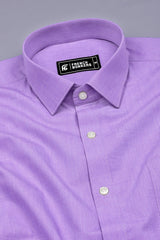 Periwinkle Purple Solid Cotton Shirt