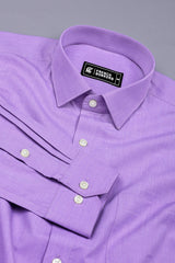 Periwinkle Purple Solid Cotton Shirt
