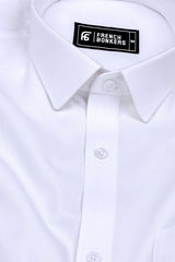 White Solid Oxford Cotton Shirt