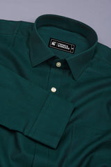 Green Diamond Jacquard Textured Shirt