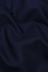 Dark Blue Python Shaped Cotton Shirt